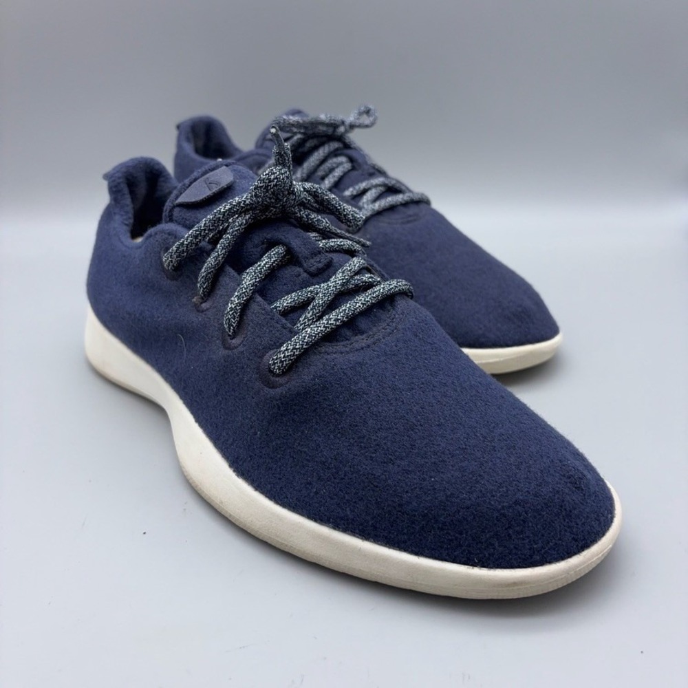 Allbirds Wool Runners Mens 11 Navy Blue Wool Sustainable Eco Friendly Sneakers